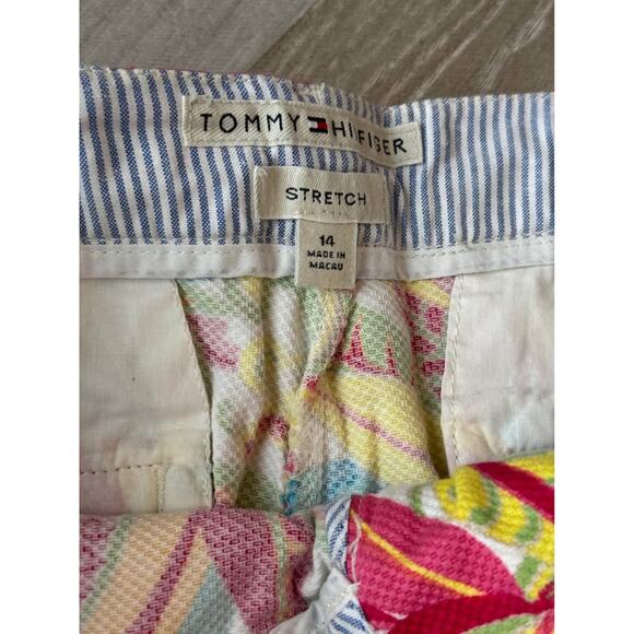 Tommy Hilfiger Tropical Floral Print Suit Set Jacket Pants Colorful Size 14 VTG - Picture 7 of 10